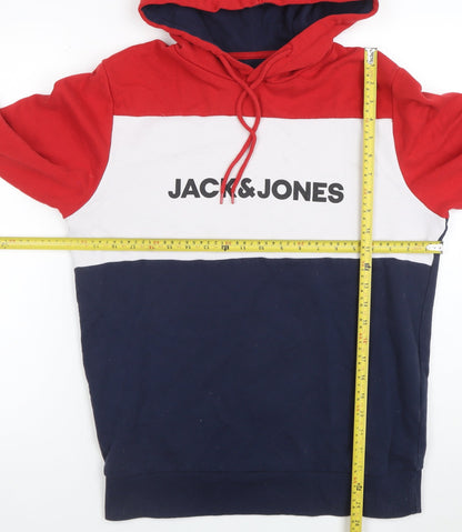 Mens UK Size M JACK & JONES Multicoloured Pullover Hoodie