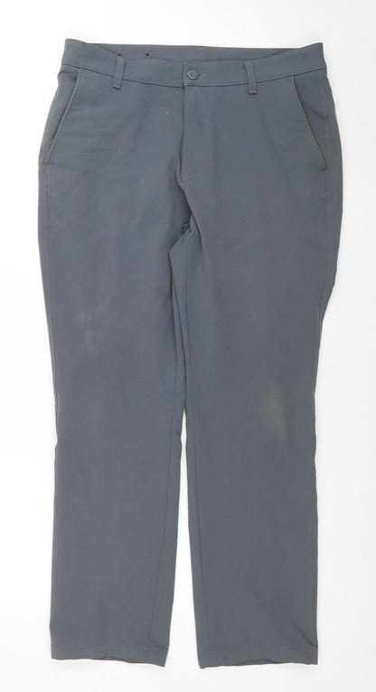 Mens UK Size 34 Under armour Regular Fit Chino Grey Trousers
