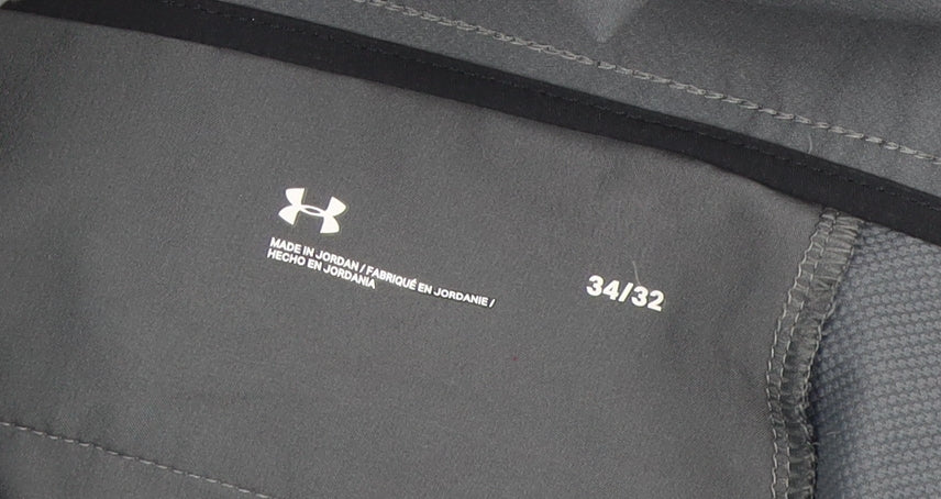 Mens UK Size 34 Under armour Regular Fit Chino Grey Trousers