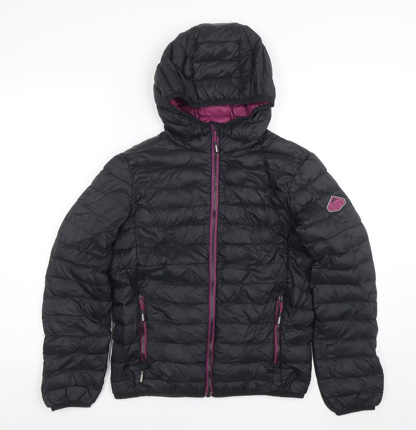 Girls UK Size 14 Years Surfanic Black Puffer Jacket