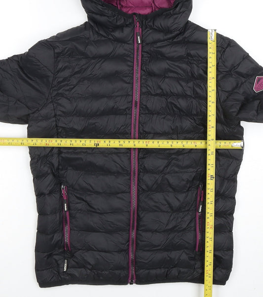 Girls UK Size 14 Years Surfanic Black Puffer Jacket