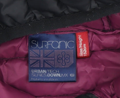 Girls UK Size 14 Years Surfanic Black Puffer Jacket
