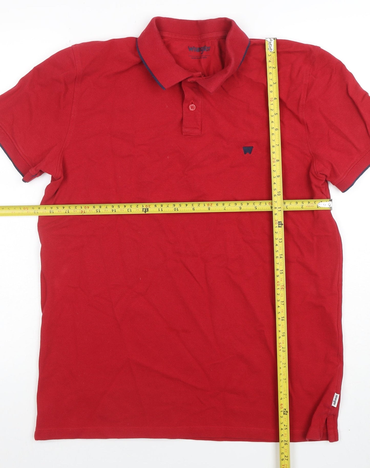 Mens UK Size L Wrangler 100% Cotton Polo Shirt