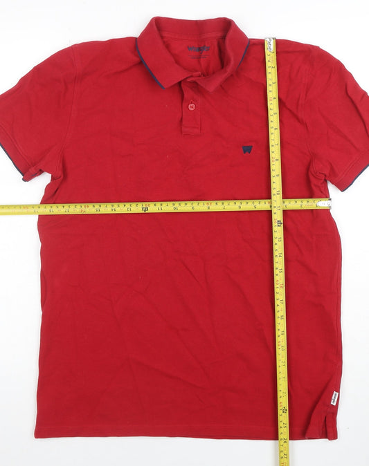 Mens UK Size L Wrangler 100% Cotton Polo Shirt