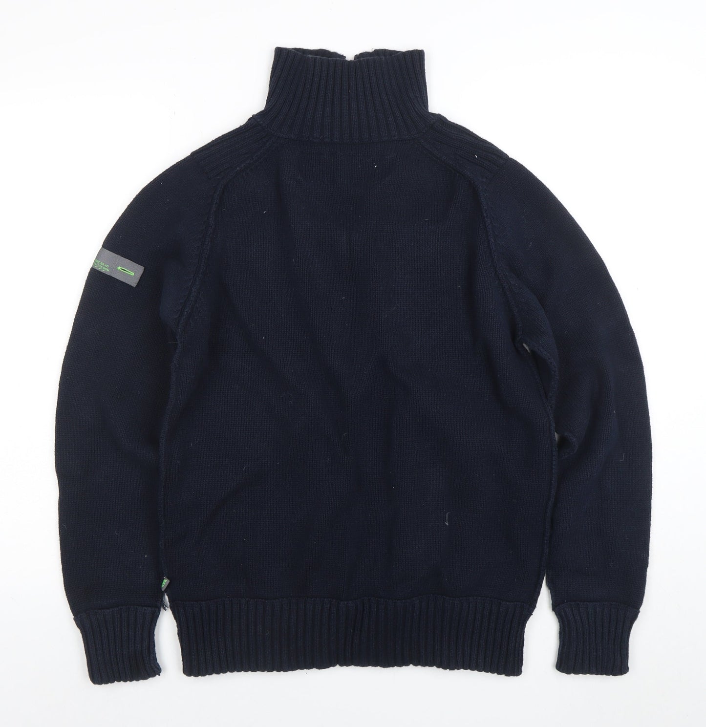 Mens UK Size M GoGoGo Blue Full Zip Jumper