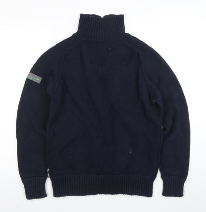 Mens UK Size M GoGoGo Blue Full Zip Jumper