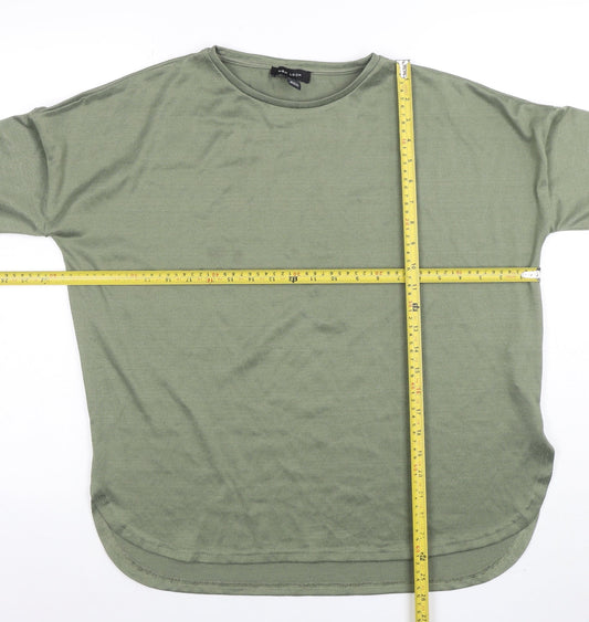 Womens UK Size S New Look Green Basic T-Shirt