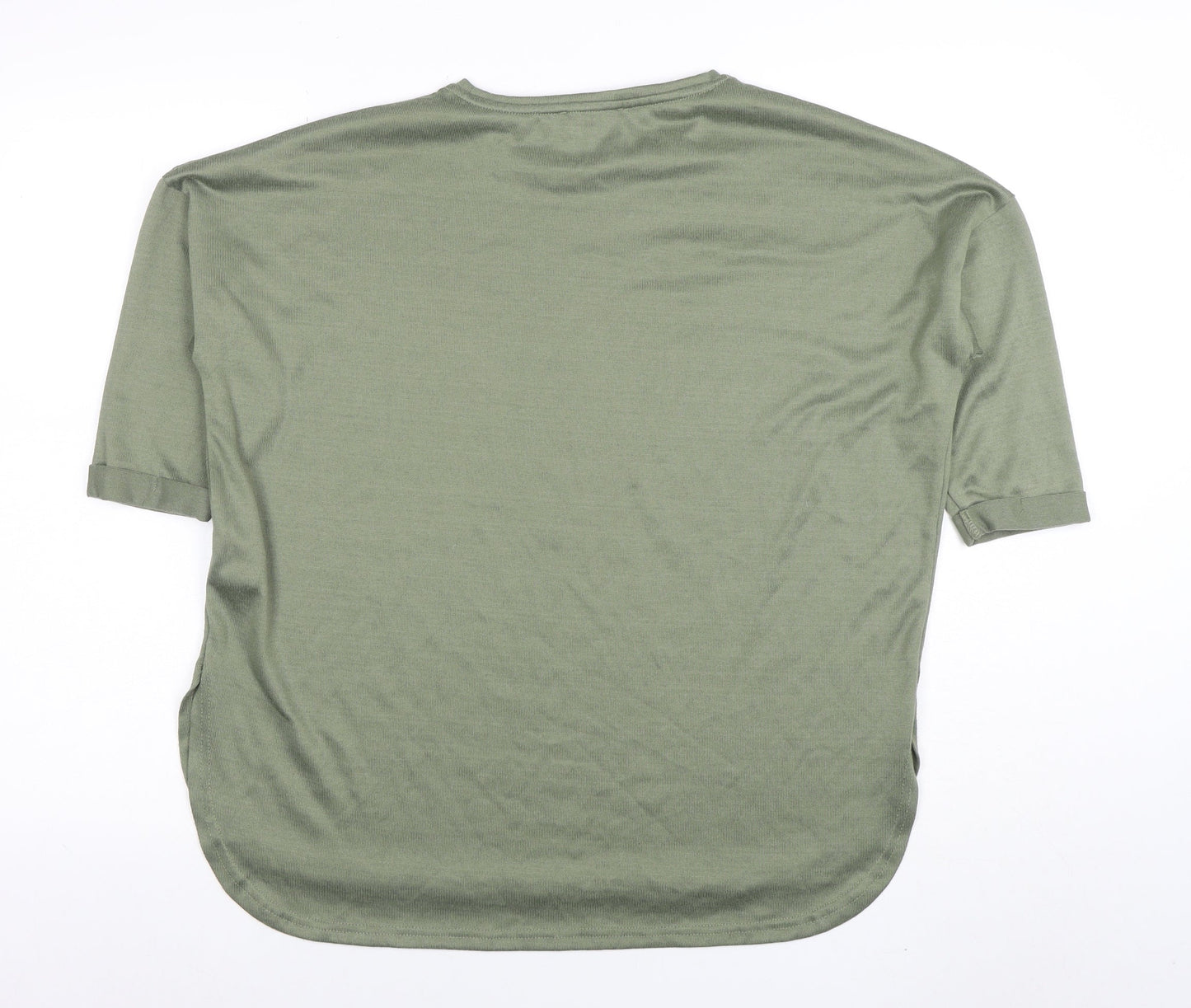 Womens UK Size S New Look Green Basic T-Shirt