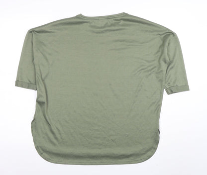 Womens UK Size S New Look Green Basic T-Shirt