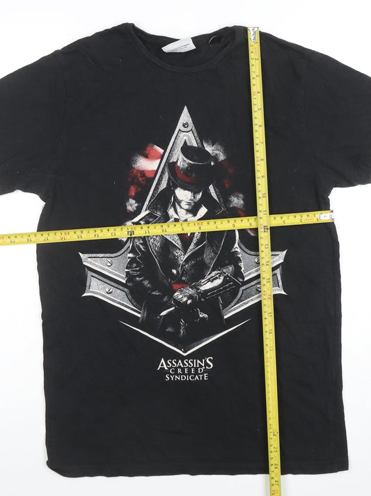 Mens UK Size S Assassin's Creed Black  T-Shirt