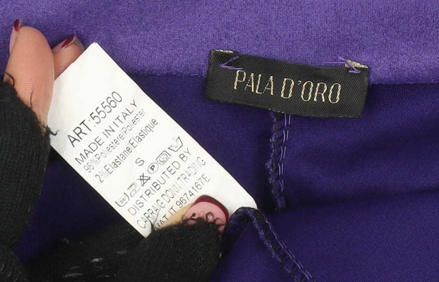Womens UK Size S Pala D’Oro Purple Biker Coat