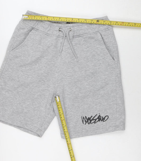 Mossimo Men's Grey Sweat Shorts M Elastic Waist Casual