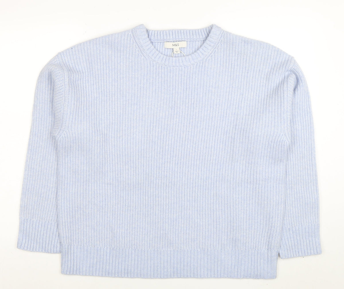 Womens UK Size L Marks and Spencer Blue Pullover Jumper