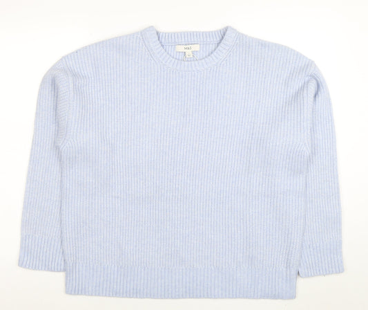 Womens UK Size L Marks and Spencer Blue Pullover Jumper