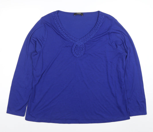 Womens UK Size 22 George Blue Basic T-Shirt