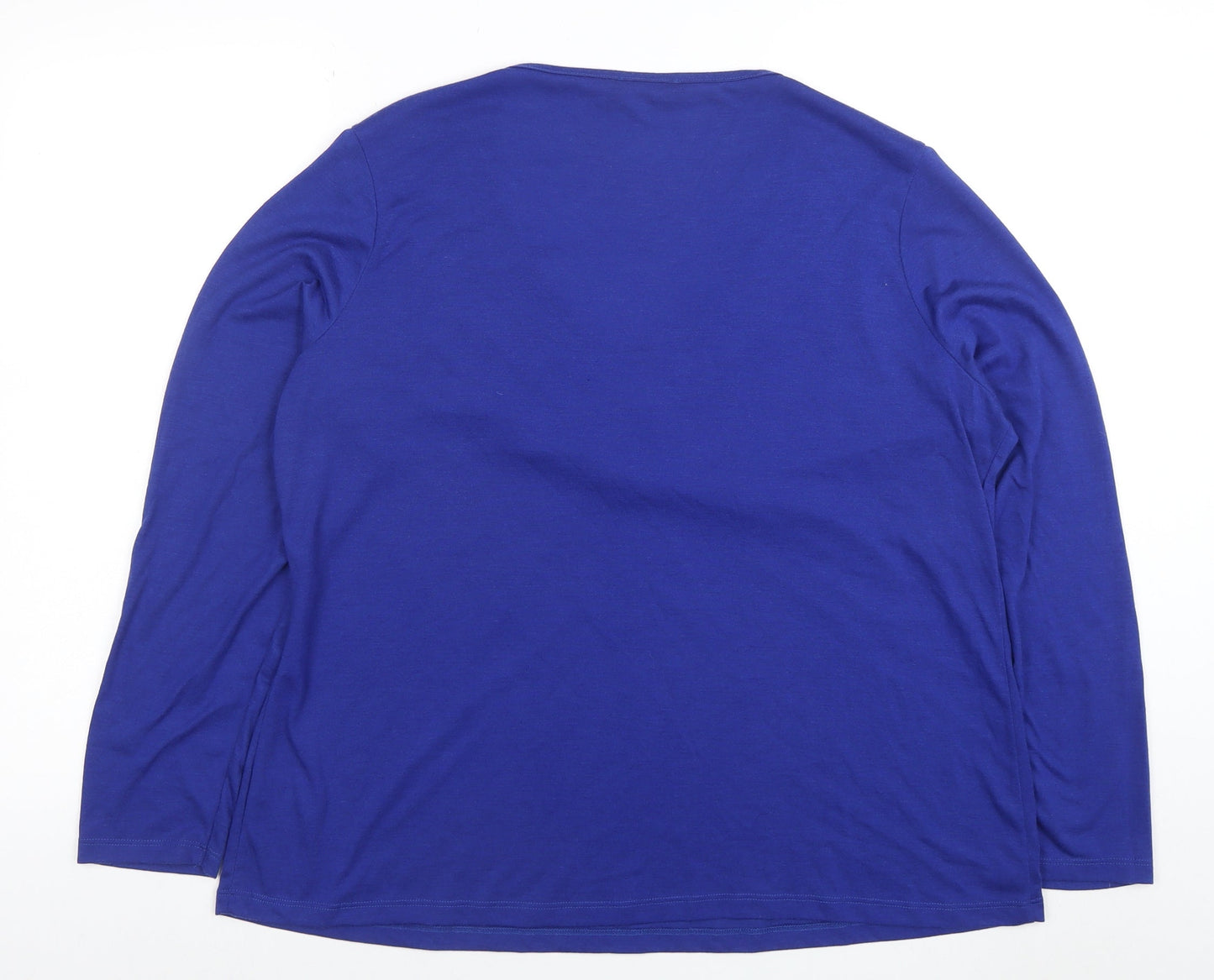 Womens UK Size 22 George Blue Basic T-Shirt
