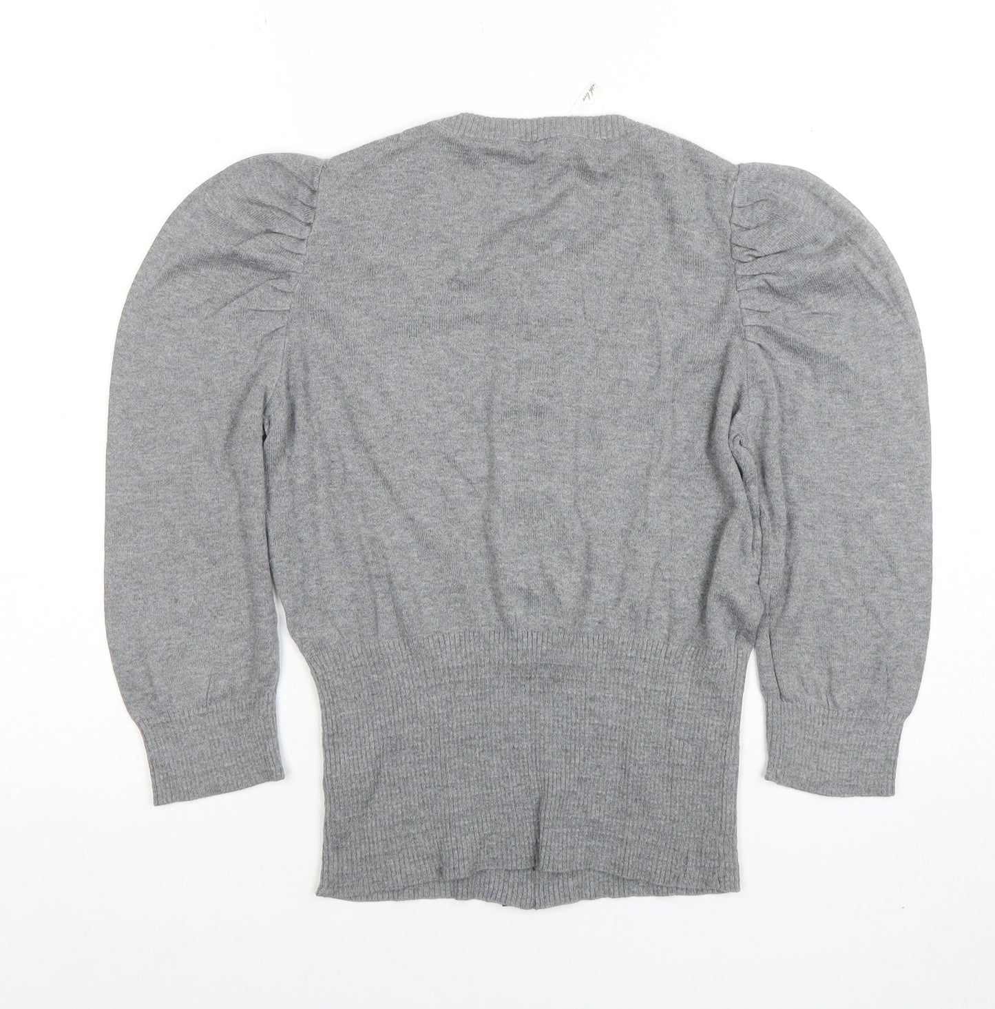 Womens UK Size 10 NEXT Grey Basic Button-Up