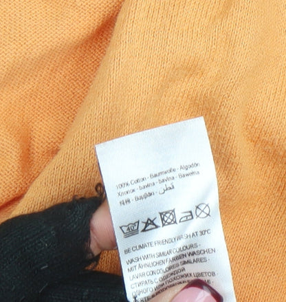 Womens UK Size 10 Peacocks Orange Cardigan Jumper