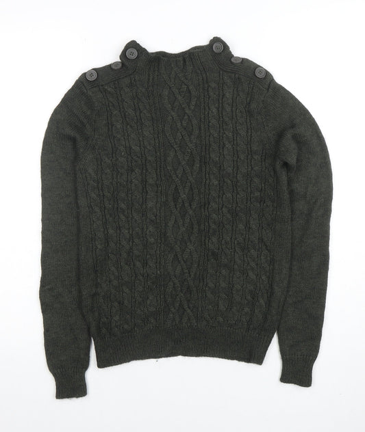 Womens UK Size S VERO MODA Green Pullover Jumper