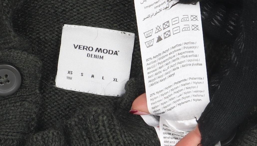 Womens UK Size S VERO MODA Green Pullover Jumper