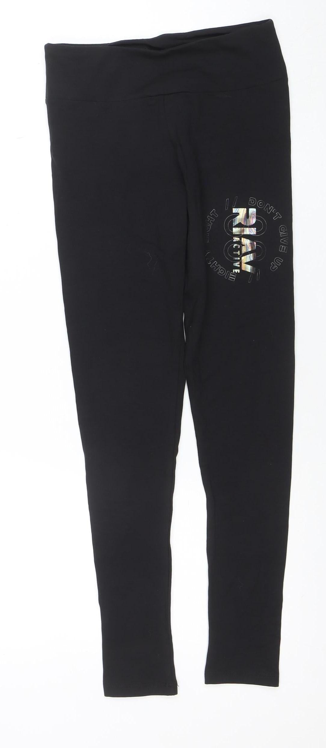 Womens UK Size XS River Island Slim Fit Leggings Black Leggings