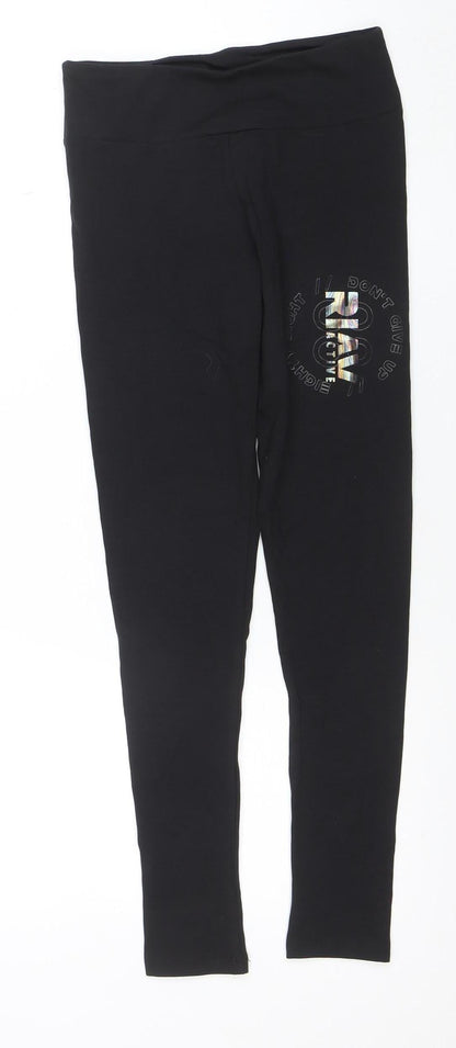 Womens UK Size XS River Island Slim Fit Leggings Black Leggings