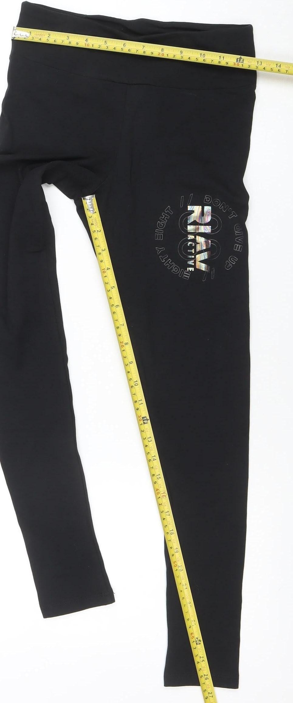 Womens UK Size XS River Island Slim Fit Leggings Black Leggings