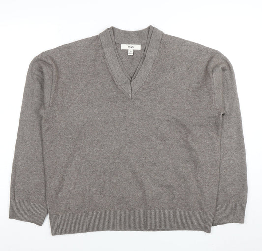 Womens UK Size M Marks and Spencer Beige Pullover Jumper