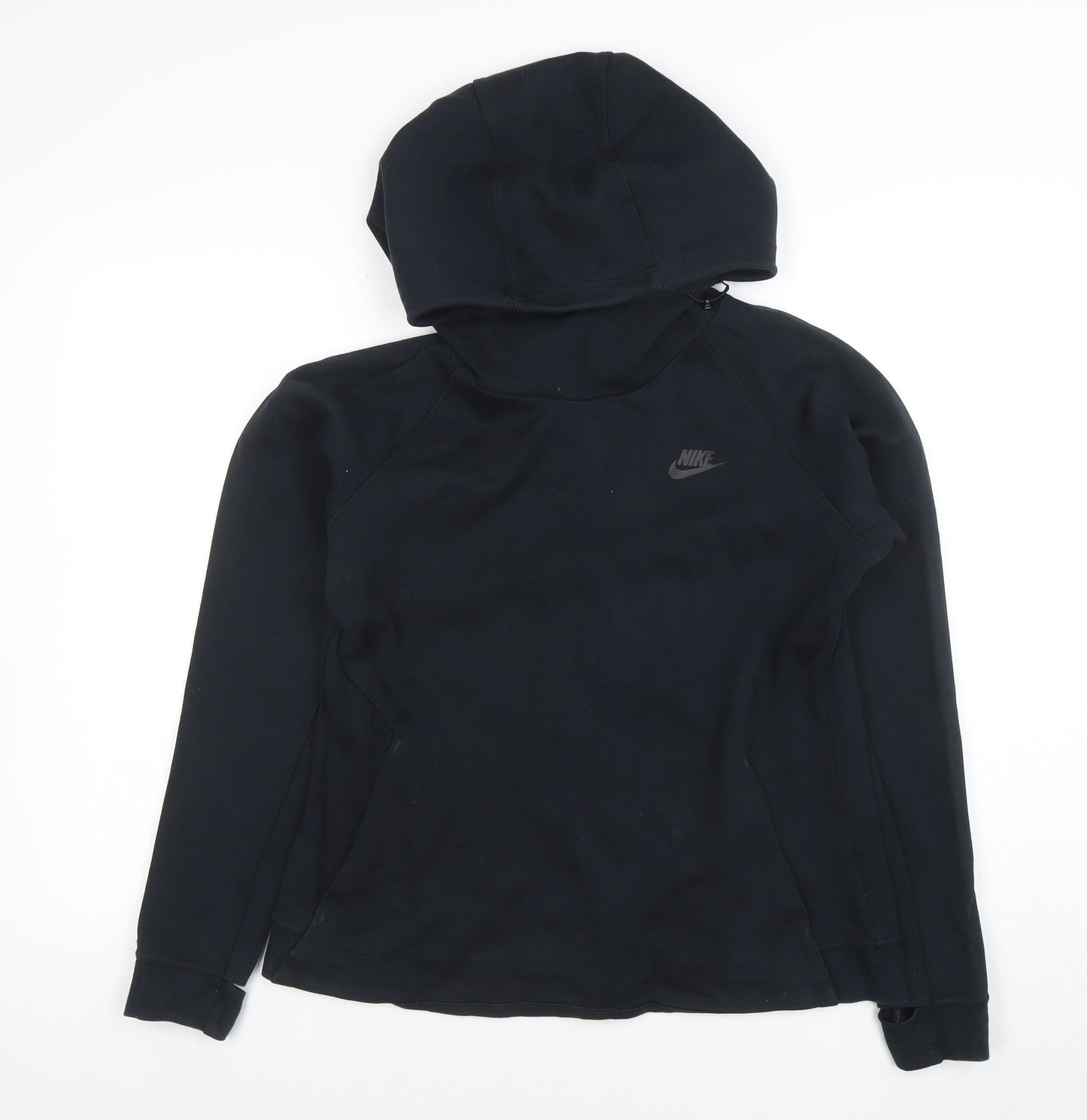 Womens UK Size L Nike Black Pullover Hoodie