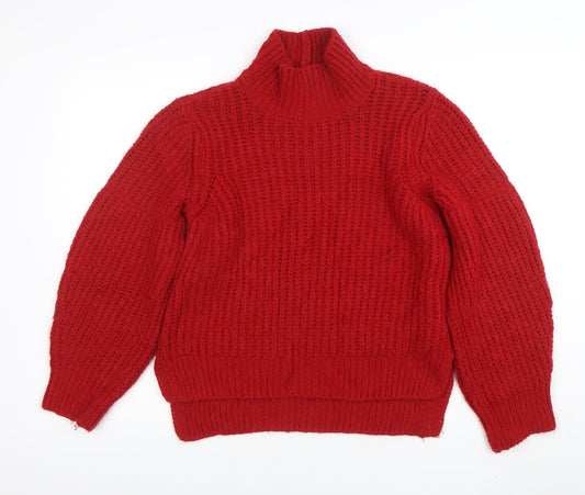 Womens UK Size M Marks and Spencer Red Pullover Jumper