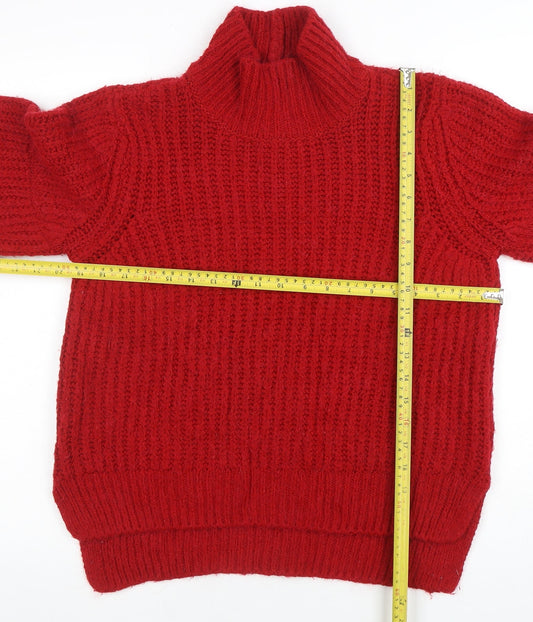 Womens UK Size M Marks and Spencer Red Pullover Jumper