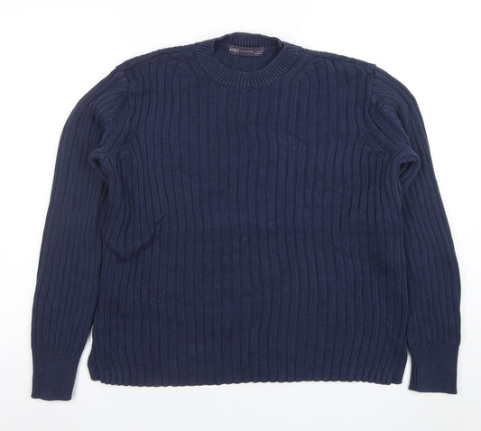 Womens UK Size 10 Marks and Spencer Blue Pullover Jumper