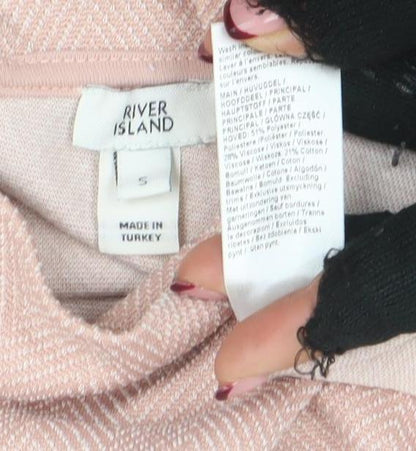 Womens UK Size S River Island Pink Basic Blouse