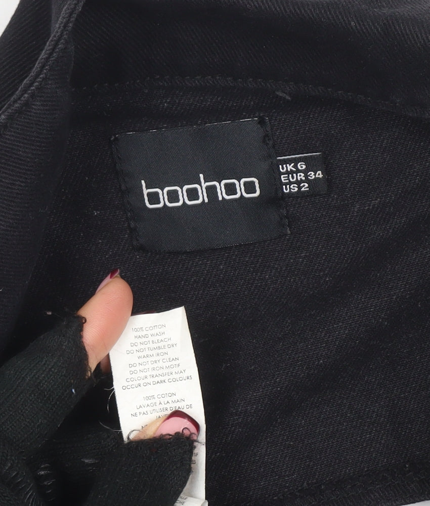 Womens UK Size 6 Boohoo Black Basic Jacket