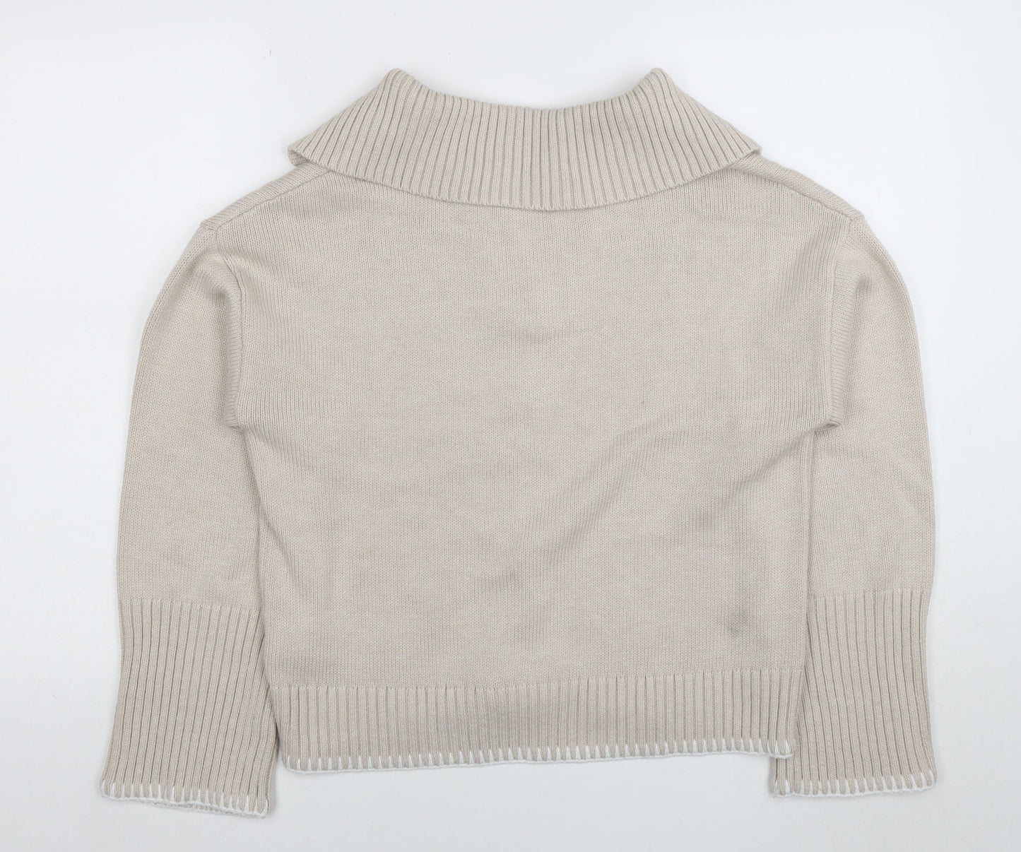 Womens UK Size S Forever New Beige Henley Jumper