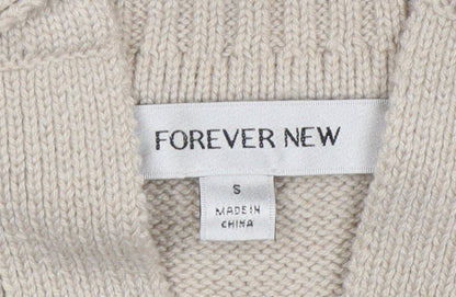 Womens UK Size S Forever New Beige Henley Jumper