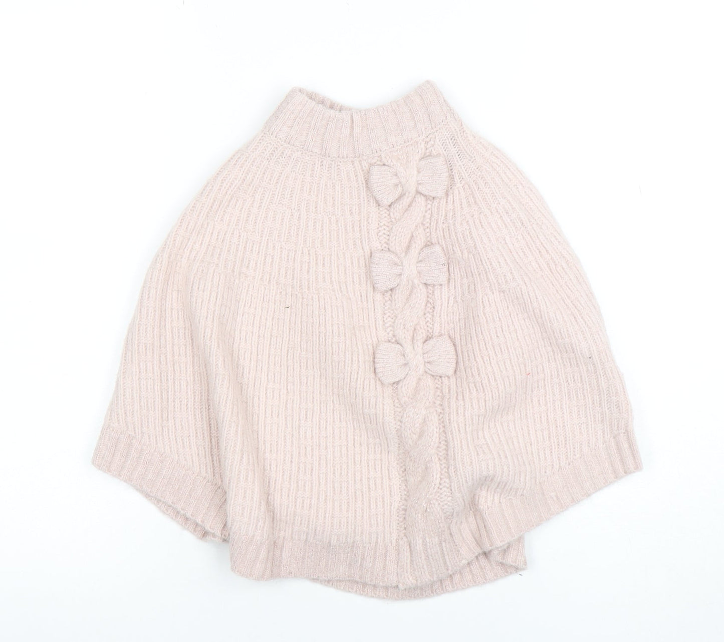 Girls UK Size 4-5 Years Mille Baby Beige Cape Jumper