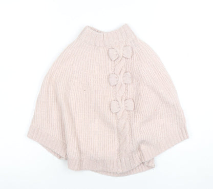 Girls UK Size 4-5 Years Mille Baby Beige Cape Jumper