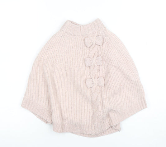 Girls UK Size 4-5 Years Mille Baby Beige Cape Jumper