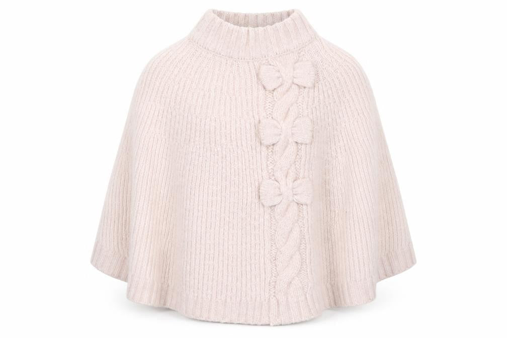 Girls UK Size 4-5 Years Mille Baby Beige Cape Jumper