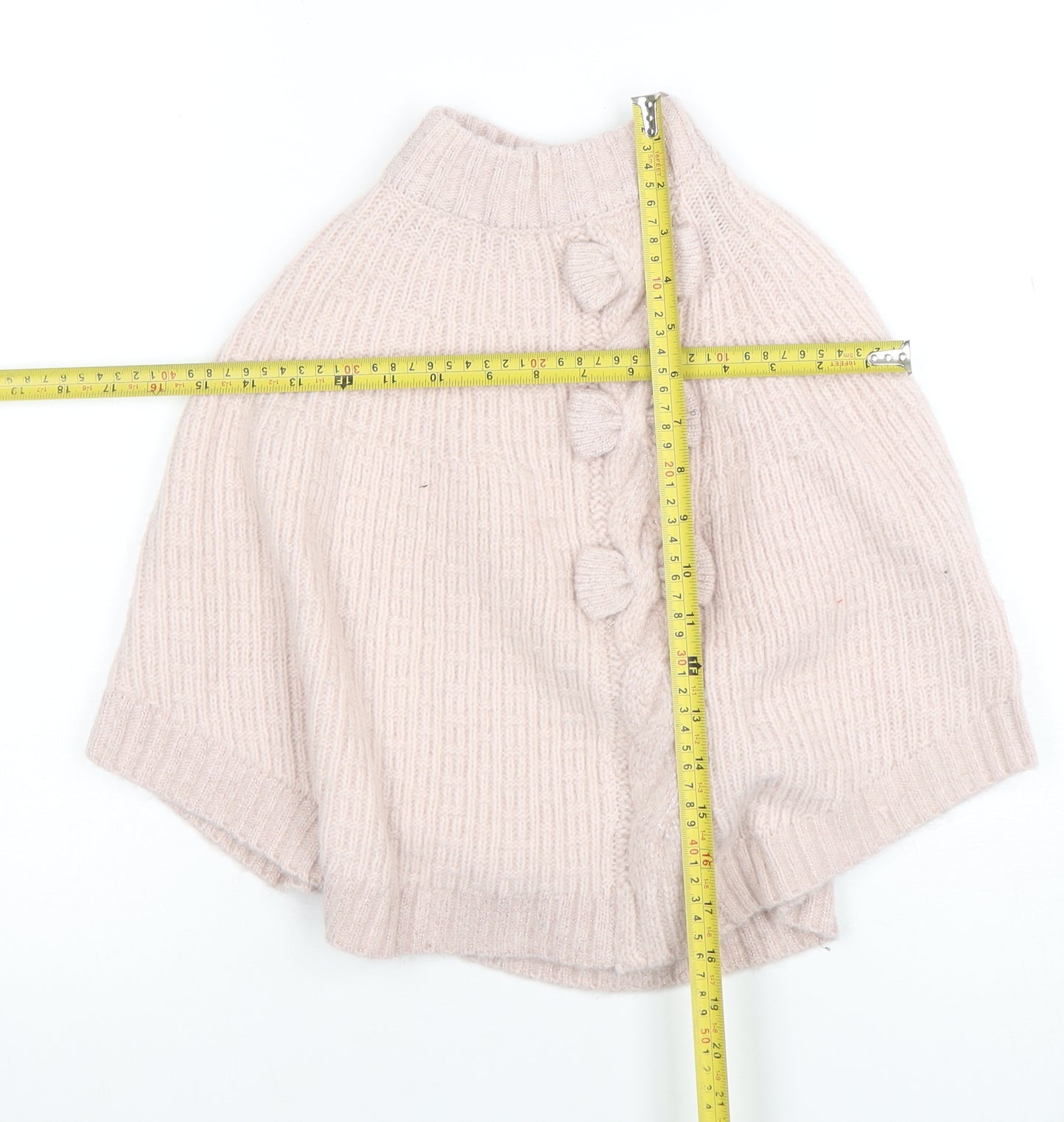 Girls UK Size 4-5 Years Mille Baby Beige Cape Jumper