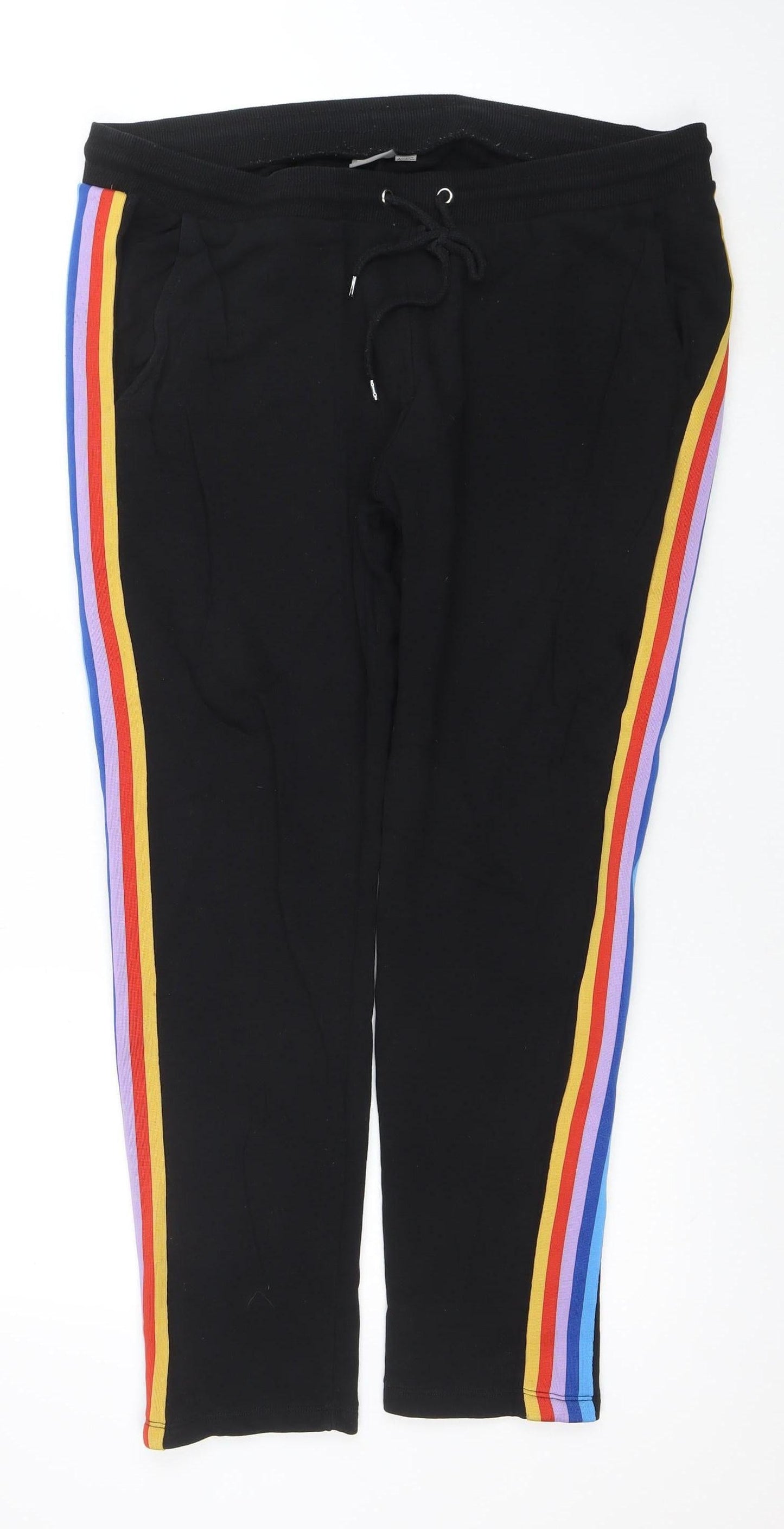Mens UK Size M ASOS Regular Fit Jogger Black Trousers
