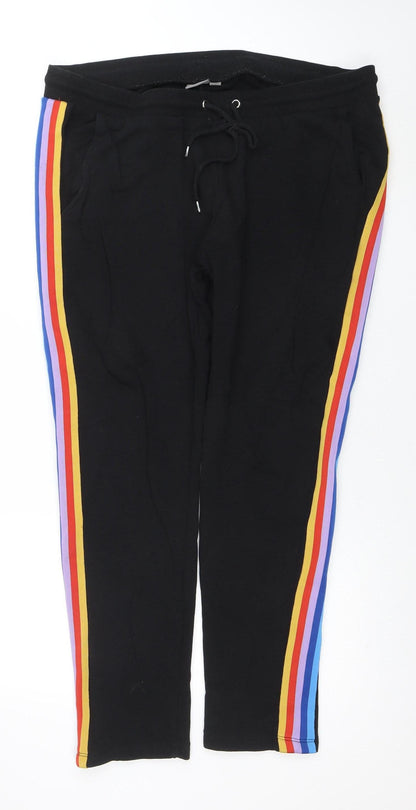 Mens UK Size M ASOS Regular Fit Jogger Black Trousers
