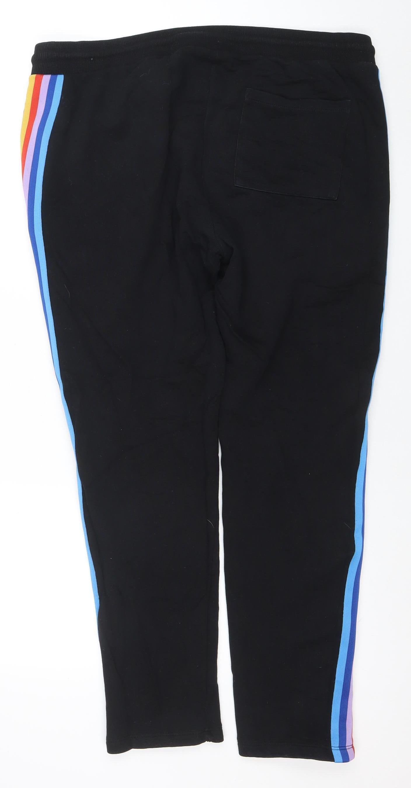 Mens UK Size M ASOS Regular Fit Jogger Black Trousers