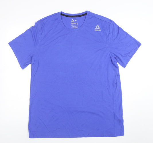 Mens UK Size XL Reebok Blue Gym & Training Running & Jogging CrossFit Football T