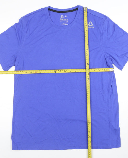Mens UK Size XL Reebok Blue Gym & Training Running & Jogging CrossFit Football T