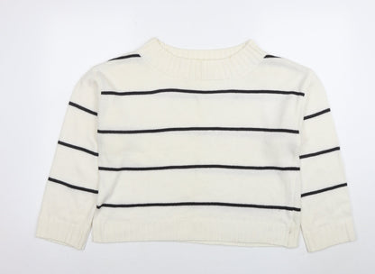 Womens UK Size M H&M White Pullover Jumper