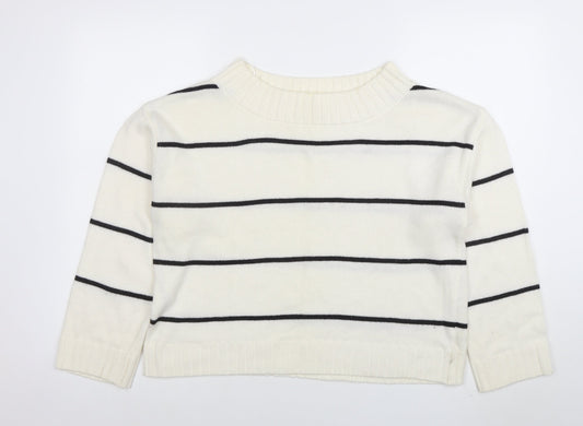 Womens UK Size M H&M White Pullover Jumper