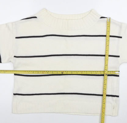 Womens UK Size M H&M White Pullover Jumper