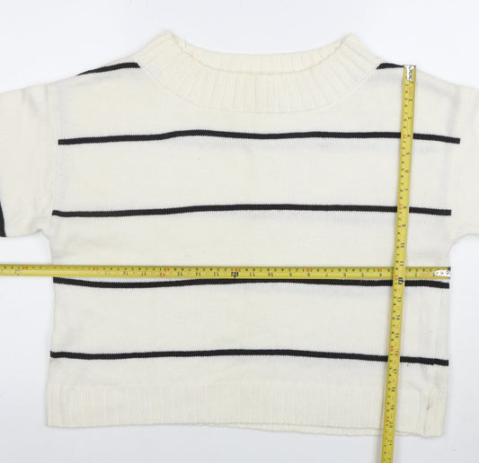 Womens UK Size M H&M White Pullover Jumper